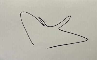 Hand signed white card of MICK HUCKNALL, SIMPLY RED, MUSIC autograph