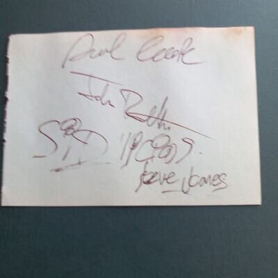 Sex Pistols PRINTED - Signed Autograph Book Page - Rotten, Cook, Vicious, Jones