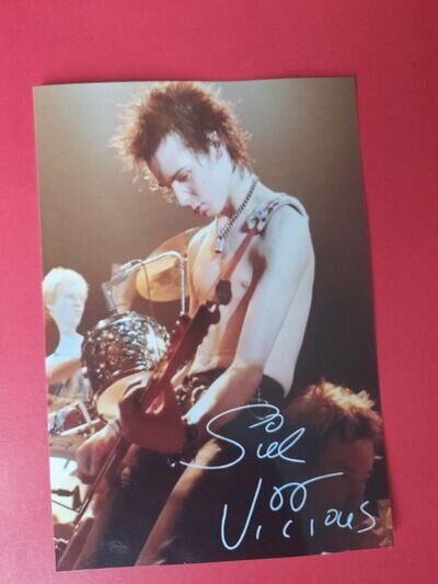 Sid Vicious Sex Pistols Signed Autographed Photo Print