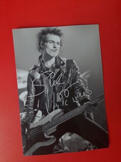 Sid Vicious Sex Pistols Signed Autographed Photo Print