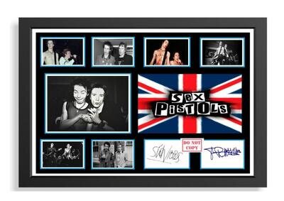 (194) sid vicious & johnny rotten signed unframed/framed photograph (reprint)@