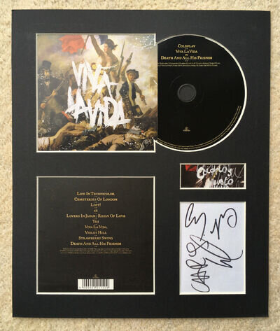 COLDPLAY - Signed Autographed - VIVA LA VIDA - Album Display