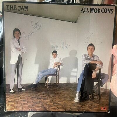 THE JAM-ALL MOD CONS-SIGNED LP PAUL WELLER-BRUCE FOXTON-RICK BUCKLER-AUTOGRAPH