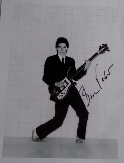 BRUCE FOXTON THE JAM, AUTOGRAPHED A4 PHOTOGRAPH.