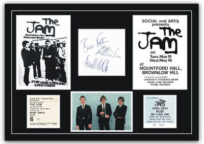 The Jam Autographs Tickets Concert Poster Memorabilia Poster Weller MOD UNFRAMED