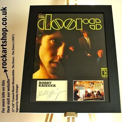 The Doors SIGNED ROBBY KRIEGER Vinyl LP Autographed Framed Jim Morrison *WORLD