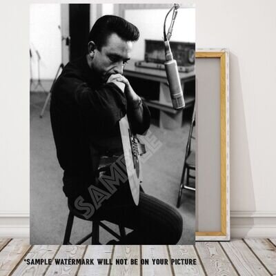 JOHNNY CASH FRAMED CANVAS PICTURE #1 JOHNNY CASH COUNTRY MUSIC CANVAS PICTURE