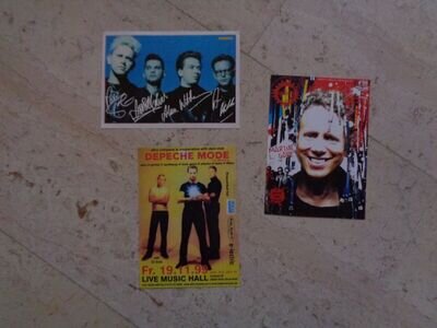 DEPECHE MODE 99 Concert flyer +Martin Gore exclusive postcard +printed autograph