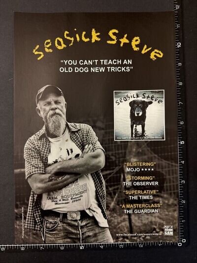 SEASICK STEVE - CAN'T TEACH AN OLD DOG NEW 8X12' Original Magazine Advert M118