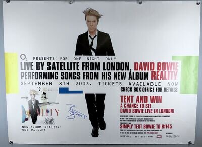 David Bowie Signed Autographed Poster Promo O2 Reality Album Launch Show 2003