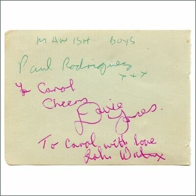 David Bowie 1964/1965 Manish Boys Autograph (UK)