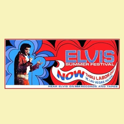 Elvis Presley Summer Festival 1972 Las Vegas Hilton Large Poster