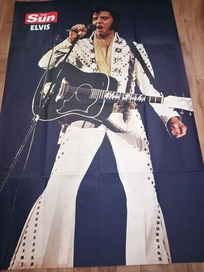 ELVIS VINTAGE POSTER PRODUCED FOR SUN NEWSPAPER UK 1977 HUGE SIZE !!!