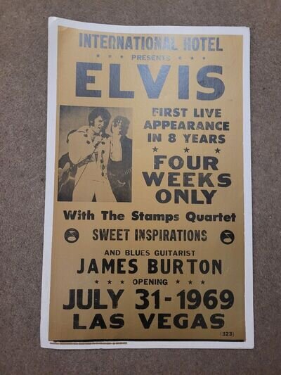 Elvis 1969 Reproduction Poster