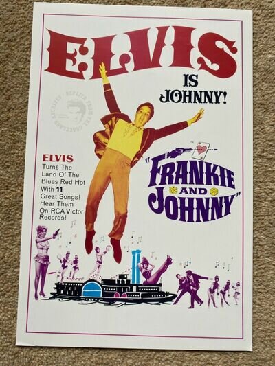 Elvis Presley Poster Memorabilia Flyer Frankie & Johnny Musical Comedy Film 1966