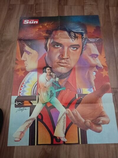 ELVIS VINTAGE POSTER PRODUCED FOR SUN NEWSPAPER UK 1978