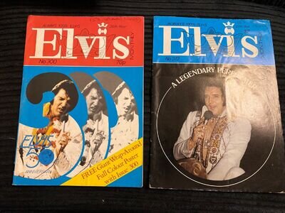 2x Rare Elvis Monthly Poster Wrap Around Issues 300/312