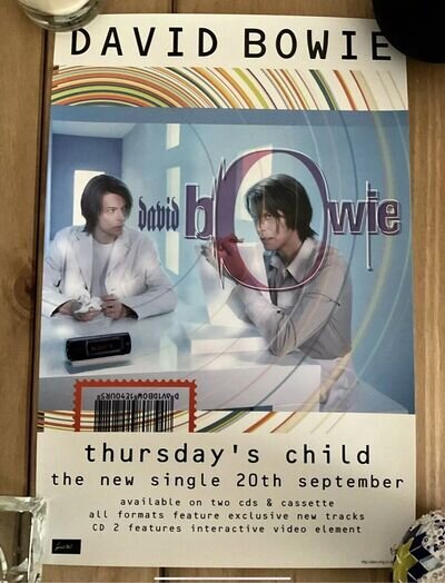 David Bowie Original Promo Poster for Thursday's Child (1999)