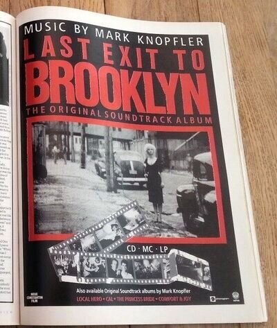 MARK KNOPFLER (Dire Straits) Brooklyn magazine ADVERT/Poster/clipping 11x8 inch