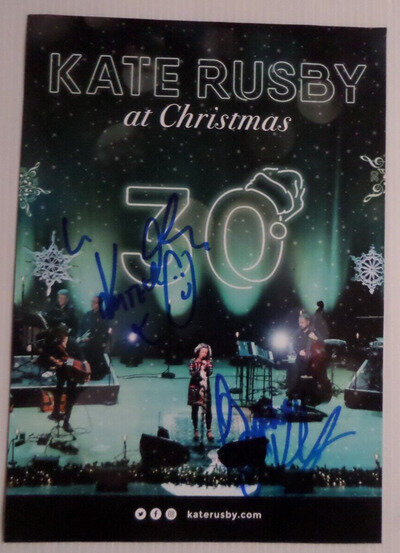 KATE RUSBY AND DAMIEN O'KANE AUTOGRAPHED 8 X 6 TOUR FLYER.