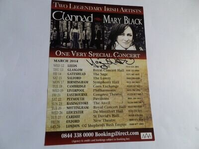 MARY BLACK, AUTOGRAPHED TOUR FLYER