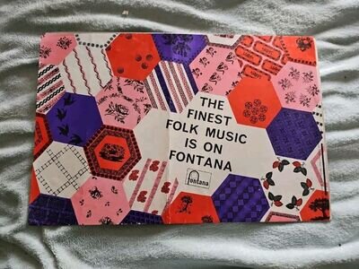 THE FINEST FOLK MUSIC POSTER FONTANA LABEL PROMO POSTER 1965