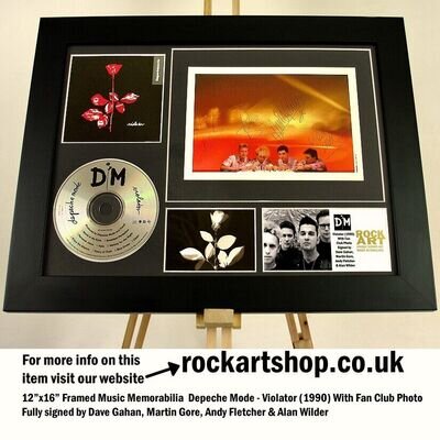 Depeche Mode SIGNED DAVE GAHAN+MARTIN+ANDY+ALAN Violator AUTOGRAPHED +LETTER