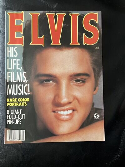 RARE ELVIS PRESLEY MAGAZINE HIS LIFE HIS FILMS USA 1987 Giant Poster Collection