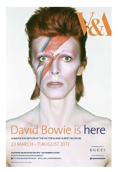 ORIGINAL DAVID BOWIE IS HERE V&A EXHIBITION POSTER COLLECTIBLE