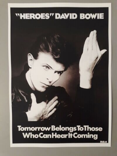 David Bowie poster - Heroes Album promotional release 1977 A3 size reprint