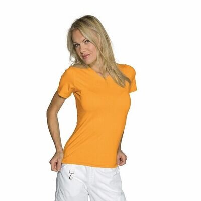 Women's T-shirt Stretch Orange Cotton Isacco Size XS - XL Short Sleeve