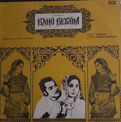 Bahu Begum 12" LP Record Roshan Rare 1967 Bollywood Movie Song Hindi Vinyl