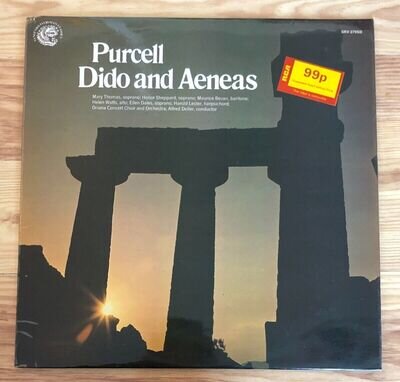 Purcell - Dido and Aeneas conductor Alfred Deller 12" vinyl album, 1972