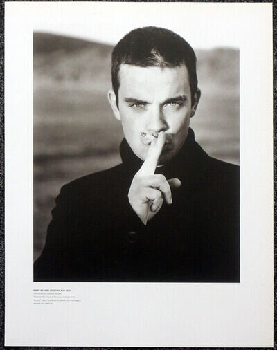 ROBBIE WILLIAMS POSTER PAGE . TAKE THAT . ANGELS . LET ME ENTERTAIN YOU . Y56