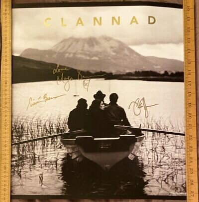 Clannad Signed Farewell Tour Artwork / Poster. Moyà, Ciarán & Pól Brennan.