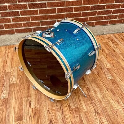 1959 WFL Ludwig 14x20 Bass Drum Blue Sparkle