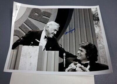 Bonanza Lorne Greene Autographed Press Photo w/Michael Landon NBC -1975--KDDD