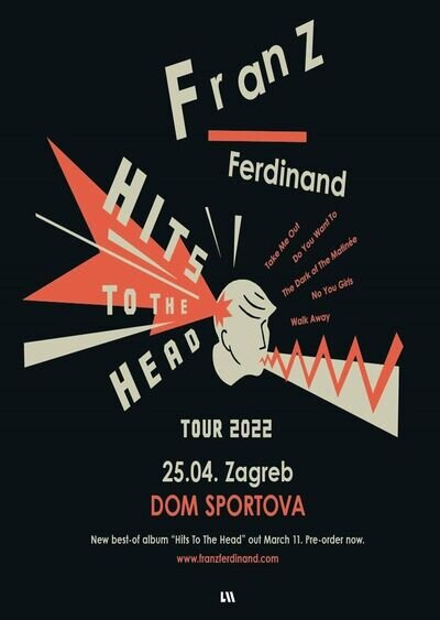 FRANZ FERDINAND - ORIGINAL CONCERT POSTER - ZAGREB 2022 CROATIA (ship in tube)