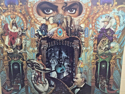 Michael Jackson Dangerous 1991 Epic Original USA Promo LP Cover 36”x36 Poster