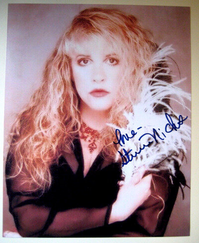 Fleetwood Mac Signed Stevie Nicks Autographed w COA Early in career