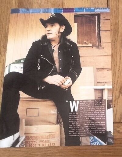 LEMMY 'man in black' magazine PHOTO/Poster/clipping 11x8 inches