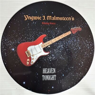 YNGWIE J. MALMSTEEN'S RISING FORCE ‎– Heaven Tonight (12" PIC DISC) 1988 VINYL