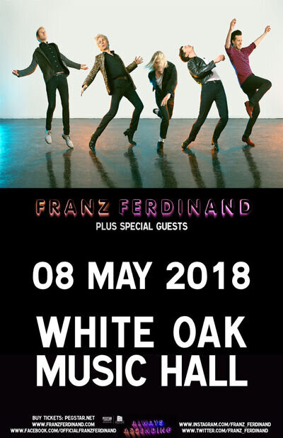 FRANZ FERDINAND 2018 HOUSTON CONCERT TOUR POSTER - Indie / Art Rock Music