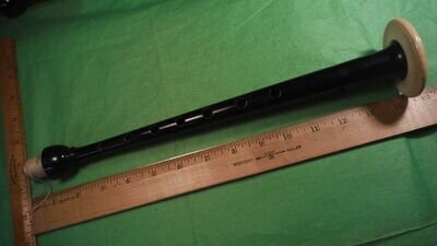 ES76 Chanter Wood #4 Great Highland Bagpipe No Maker Mark Vintage Sole Black Wd