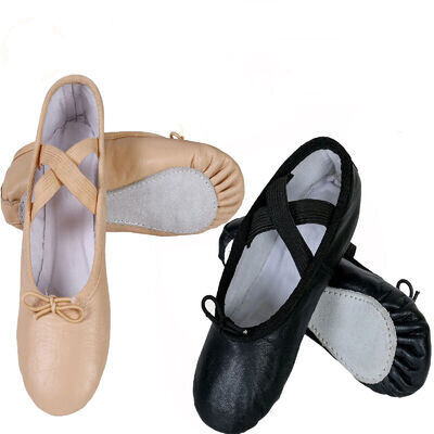 Ballet Shoes Leather Ballet Dance shoes Full Sole Children & Adults Sizes