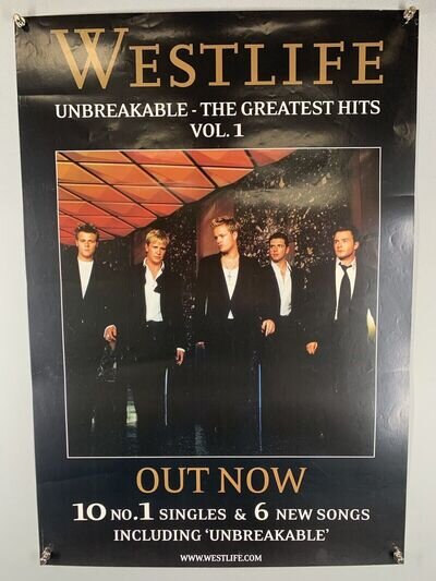 Westlife Poster Orig RCA Sony Promo Unbreakable The Greatest Hits Volume 1 2002