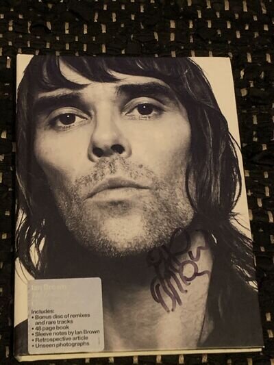 Ian Brown signed Autographed The Greatest Double CD Box Set Stone Roses Oasis