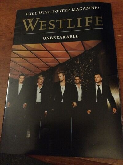 Westlife Exclusive Poster Magazine Promo Unbreakable