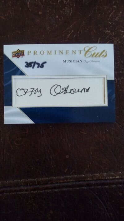 2009 UPPER DECK PROMINENT CUTS OZZY OSBOURNE AUTOGRAPH 35/75 BLACK SABBATH