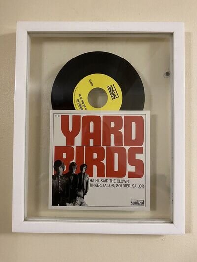 SUNDAZED 45 7" RECORD THE YARDBIRDS/HA SAID the CLOWN/TINK TAILOR Framed Vgc..